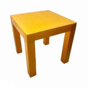 💰SOLD - PARSONS TABLE Mid-Century Sunburst Yellow